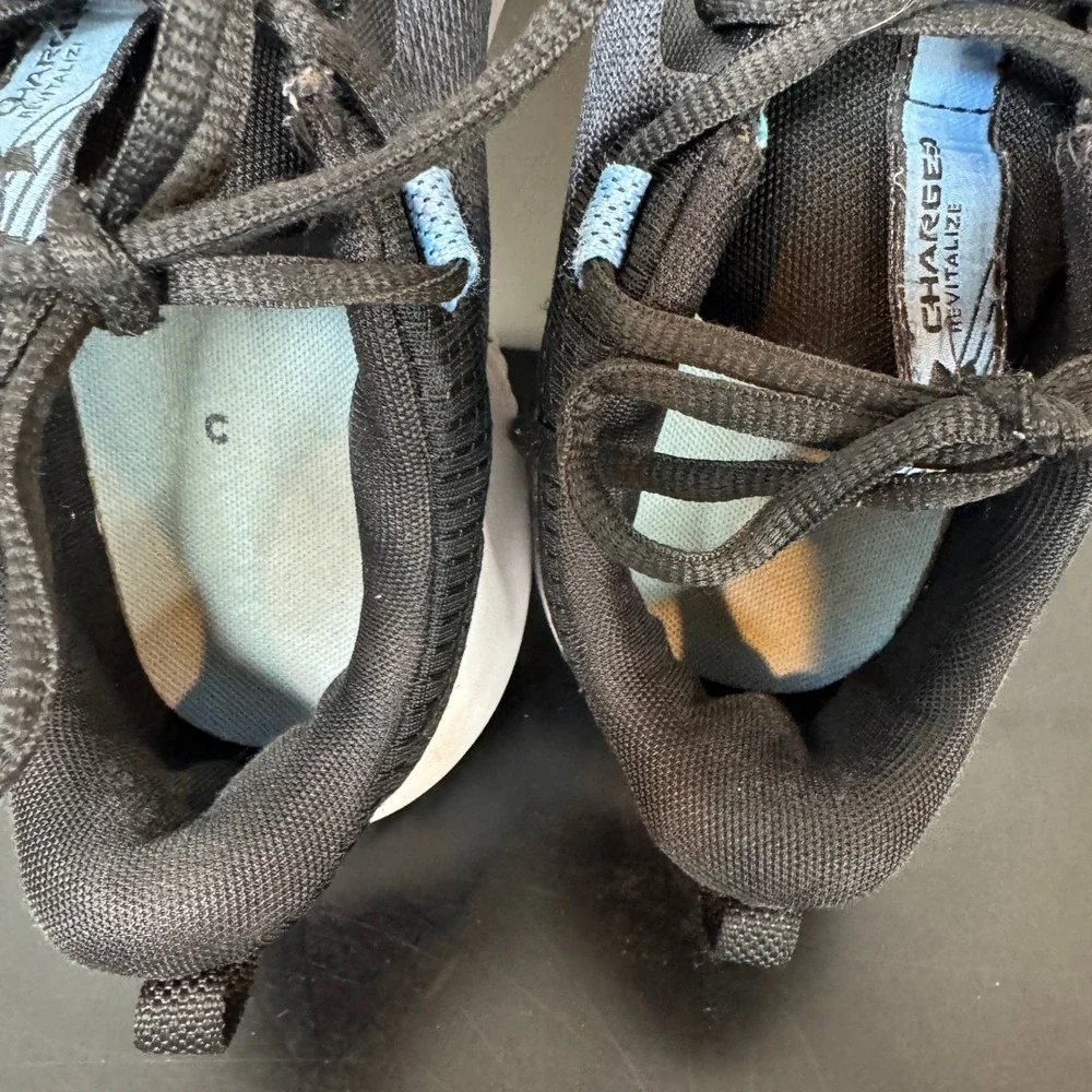 Under Armour Charged Vitalize Mens‎ 7.5 Running Shoes Black Blue 3026683-004 Gym